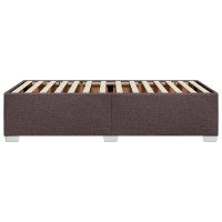 Produktbild för Sängram utan madrass mörkbrun 90x190 cm tyg