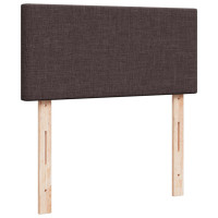 Produktbild för Ramsäng med madrass mörkbrun 80x200 cm tyg