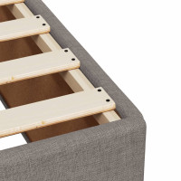 Produktbild för Ramsäng med madrass taupe 100x200 cm tyg