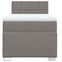 Produktbild för Ramsäng med madrass taupe 100x200 cm tyg