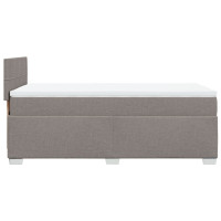 Produktbild för Ramsäng med madrass taupe 100x200 cm tyg