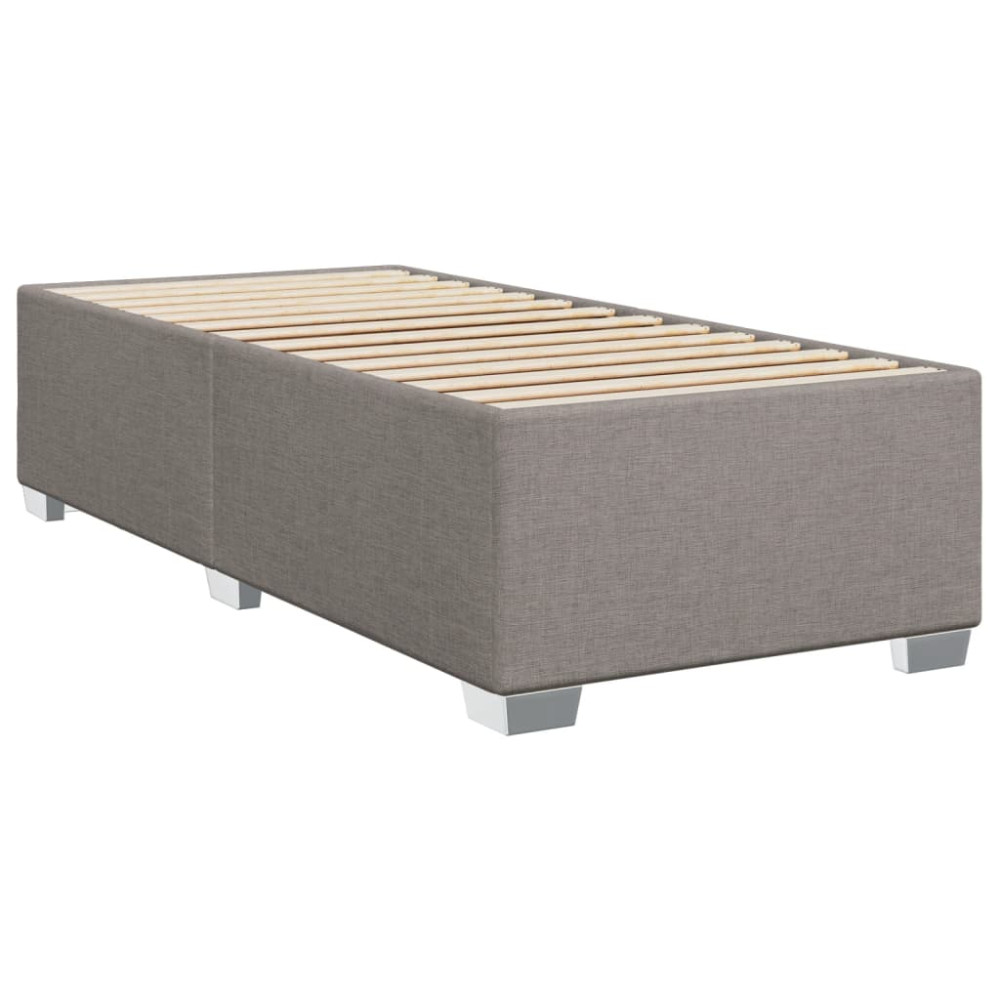 Produktbild för Ramsäng med madrass taupe 100x200 cm tyg