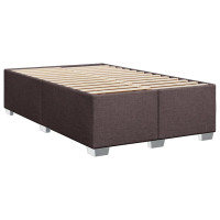 Produktbild för Ramsäng med madrass mörkbrun 90x190 cm tyg