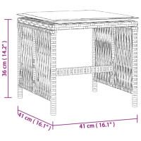 Produktbild för Trädgårdspallar med dynor 4 st brun 41x41x36 cm konstrotting