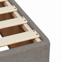 Produktbild för Ramsäng med madrass taupe 100x200 cm tyg
