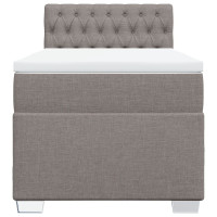 Produktbild för Ramsäng med madrass taupe 100x200 cm tyg
