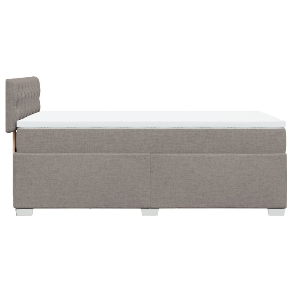 Produktbild för Ramsäng med madrass taupe 100x200 cm tyg