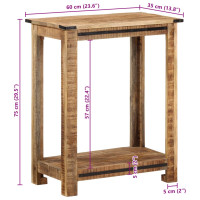 Produktbild för Konsolbord 60x35x75 cm massivt mangoträ