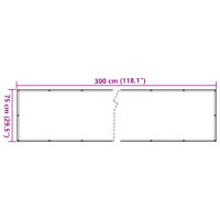 Produktbild för Insynsskydd för balkong grå 300x75 cm PVC