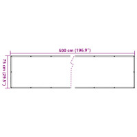 Produktbild för Insynsskydd för balkong grå 500x75 cm PVC