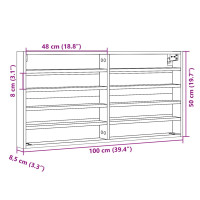 Produktbild för Vitrinskåp sonoma-ek 100x8,5x50 cm konstruerat trä