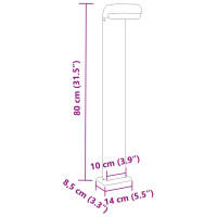 Produktbild för Utomhusgolvlampor 3st svart 80 cm gjuten aluminium