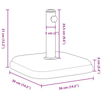 Produktbild för Parasollfot för Ø32/35/38 mm stolpar 11 kg fyrkantigt