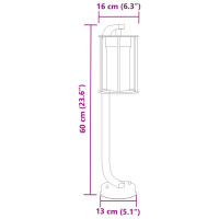 Produktbild för Utomhusgolvlampor 3 st svart 60 cm rostfritt stål