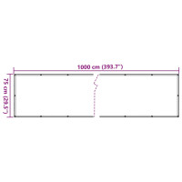 Produktbild för Insynsskydd för balkong antracit 1000x75 cm PVC