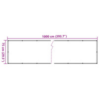 Produktbild för Insynsskydd för balkong grå 1000x75 cm PVC