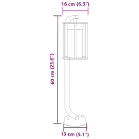 Produktbild för Utomhusgolvlampa svart 60 cm rostfritt stål