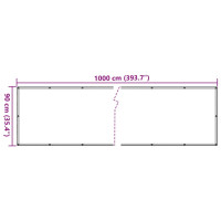 Produktbild för Insynsskydd för balkong grå 1000x90 cm PVC