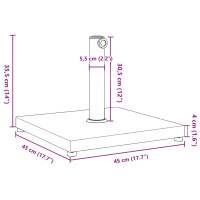 Produktbild för Parasollfot för Ø32/38/48 mm stolpar 18 kg fyrkantigt