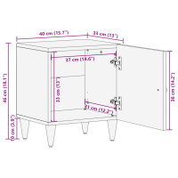 Produktbild för Nattduksbord 40x33x46 cm massivt mangoträ