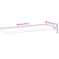 Produktbild för Bordsskiva 120x40x4 cm rektangulär massiv akacia