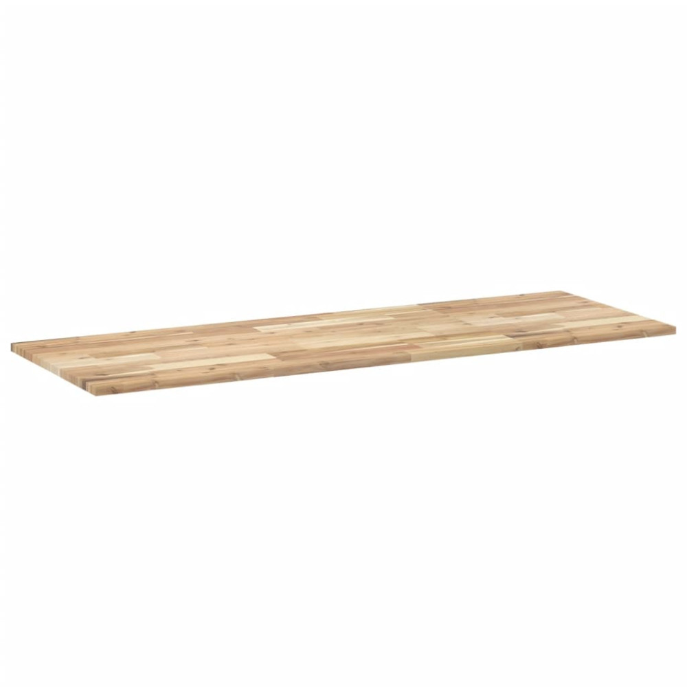 Produktbild för Bänkskiva för badrum obehandlad 140x50x2 cm massivt akaciaträ