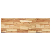 Produktbild för Väggmonterad handfatshylla stål och massivt akaciaträ