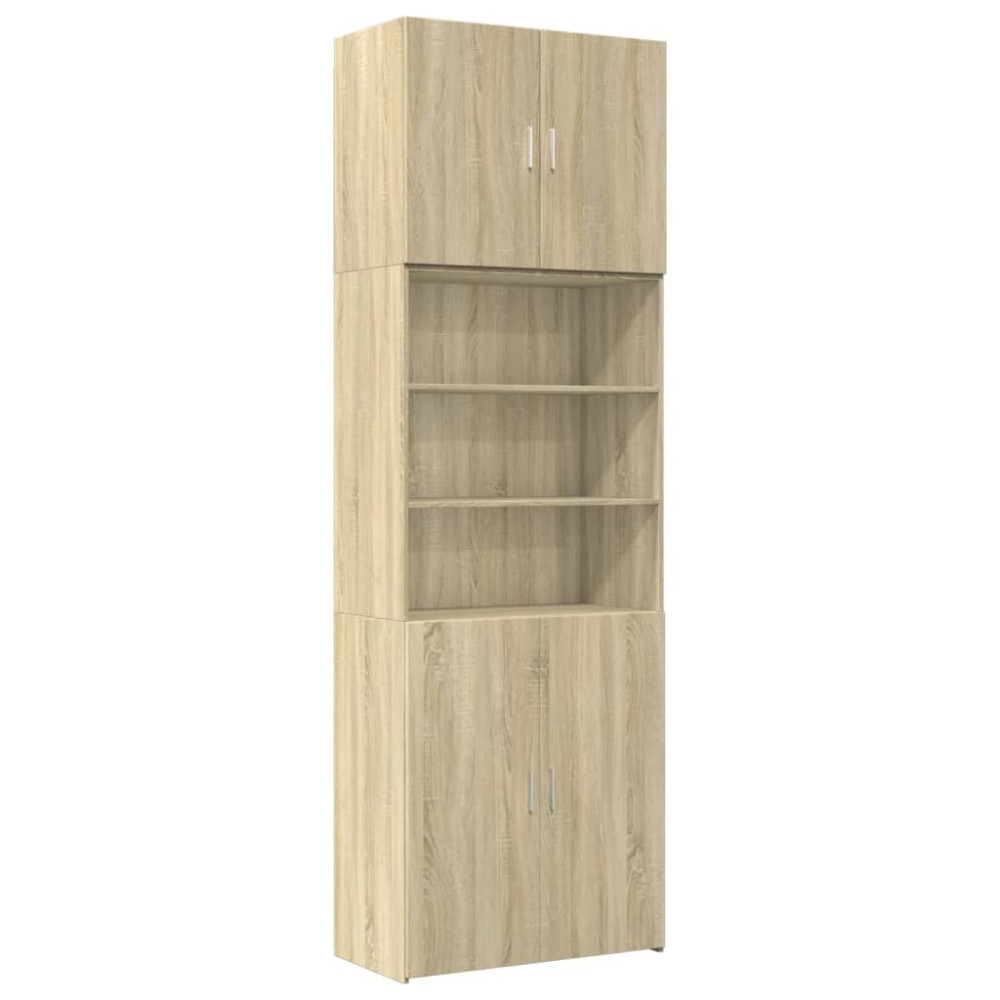 Produktbild för Högskåp sonoma-ek 80x42,5x249 cm konstruerat trä
