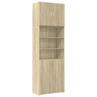 Produktbild för Högskåp sonoma-ek 80x42,5x249 cm konstruerat trä