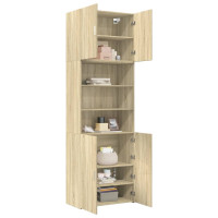Produktbild för Högskåp sonoma-ek 80x42,5x249 cm konstruerat trä