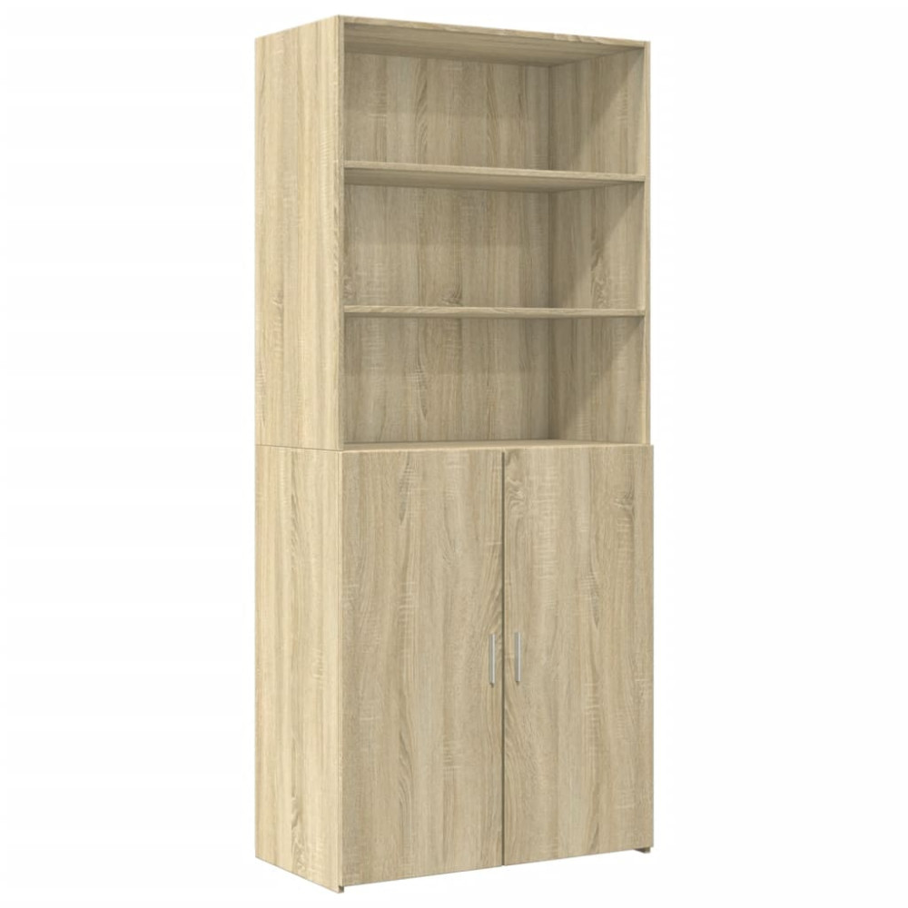 Produktbild för Högskåp sonoma-ek 80x42,5x249 cm konstruerat trä