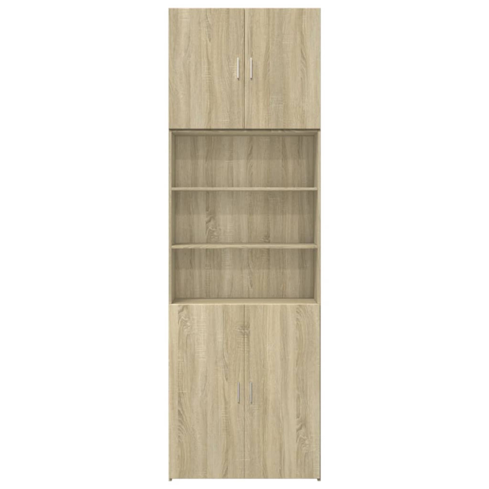 Produktbild för Högskåp sonoma-ek 80x42,5x249 cm konstruerat trä