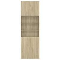 Produktbild för Högskåp sonoma-ek 80x42,5x249 cm konstruerat trä