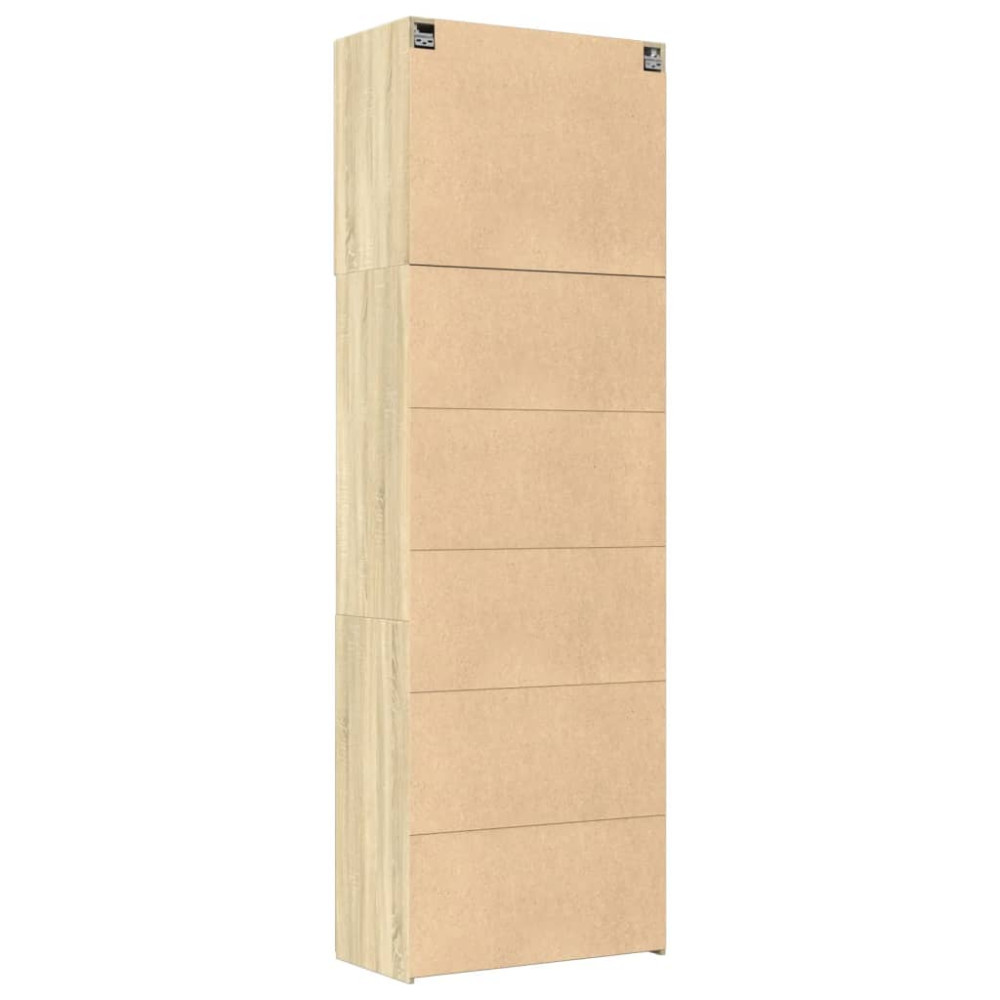 Produktbild för Högskåp sonoma-ek 80x42,5x249 cm konstruerat trä