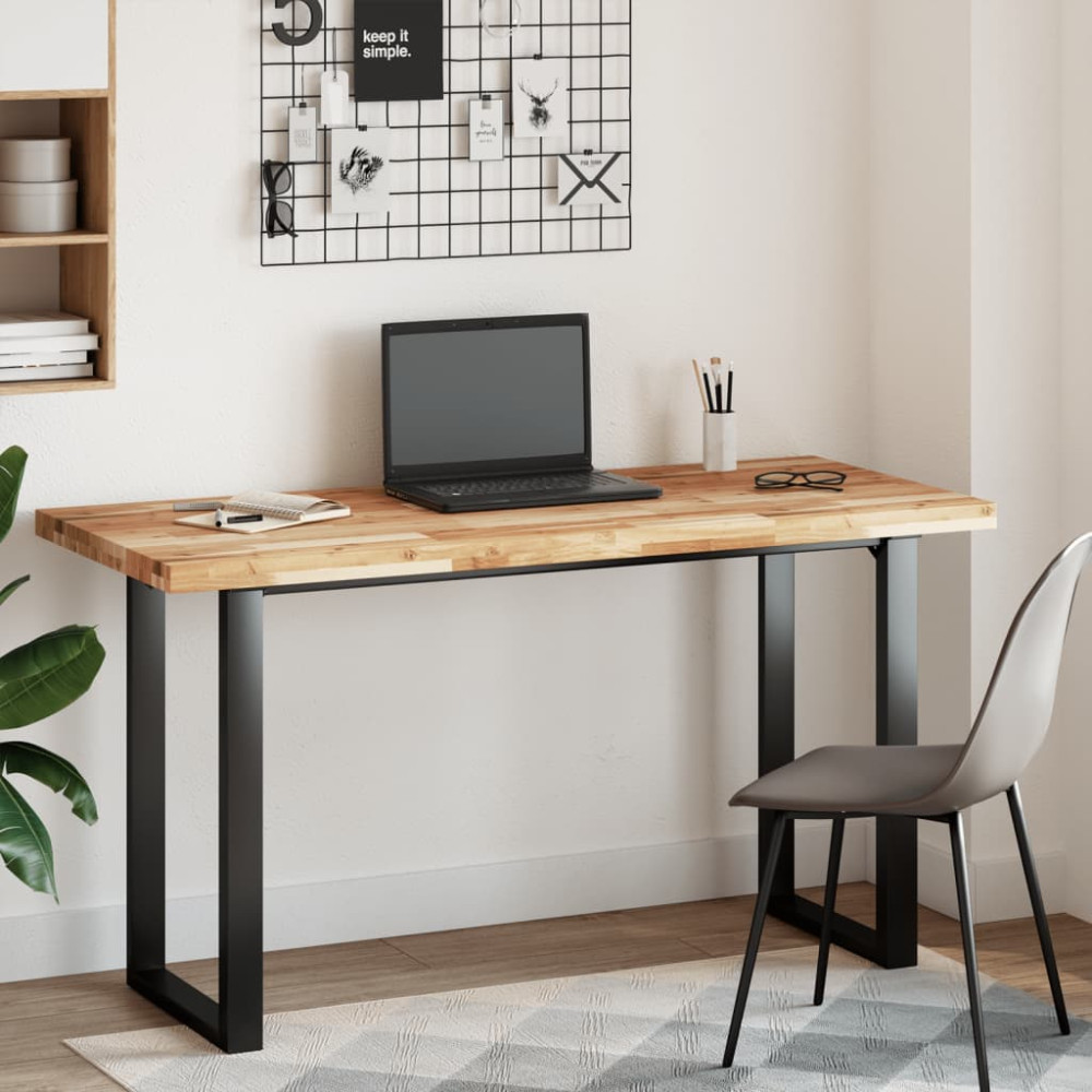 Produktbild för Bordsskiva behandlad 140x60x4 cm massivt akaciaträ
