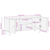 Produktbild för Tv-bänk 105x33x46 cm massivt mangoträ