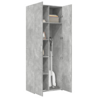 Produktbild för Högskåp betonggrå 70x42,5x185 cm konstruerat trä