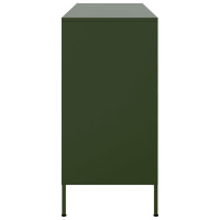 Produktbild för Skåp olivgrön 100,5x39x79 cm stål