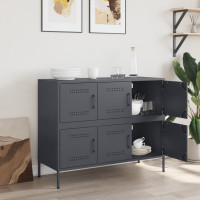 Produktbild för Skåp antracit 100,5x39x79 cm stål
