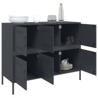 Produktbild för Skåp antracit 100,5x39x79 cm stål