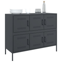 Produktbild för Skåp antracit 100,5x39x79 cm stål