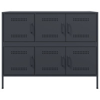 Produktbild för Skåp antracit 100,5x39x79 cm stål