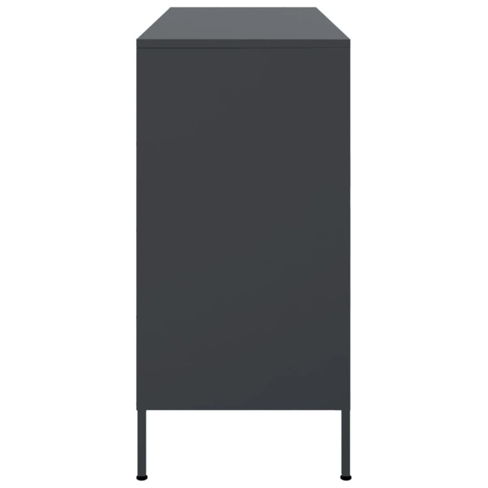 Produktbild för Skåp antracit 100,5x39x79 cm stål