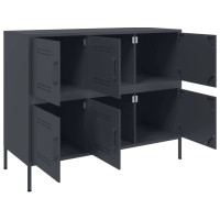 Produktbild för Skåp antracit 100,5x39x79 cm stål