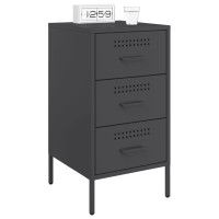 Produktbild för Sängbord 2 st svart 36x39x68 cm stål