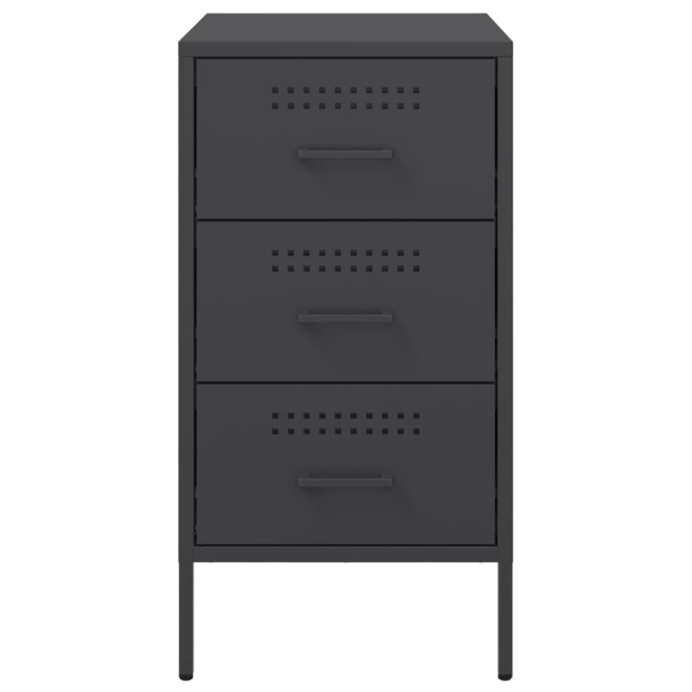 Produktbild för Sängbord 2 st svart 36x39x68 cm stål