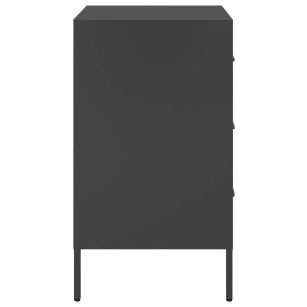 Produktbild för Sängbord 2 st svart 36x39x68 cm stål