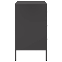 Produktbild för Sängbord 2 st svart 36x39x68 cm stål