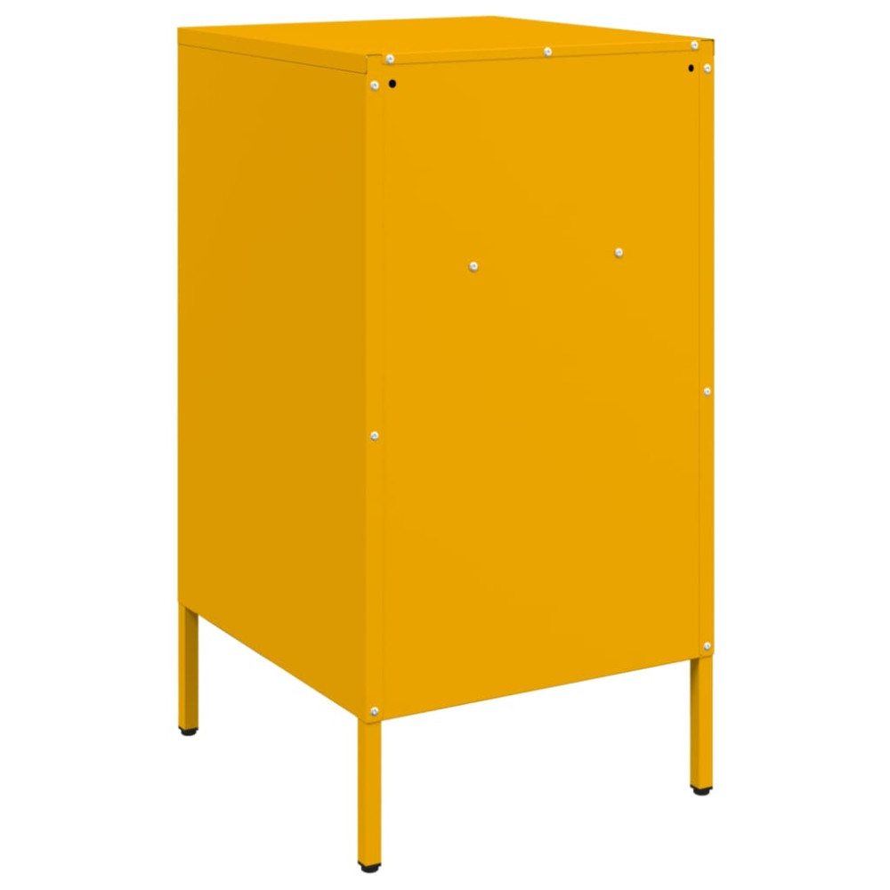 Produktbild för Sängbord 2 st senapsgul 36x39x68 cm stål