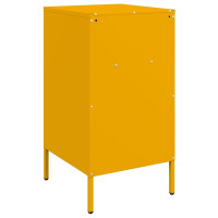 Produktbild för Sängbord 2 st senapsgul 36x39x68 cm stål